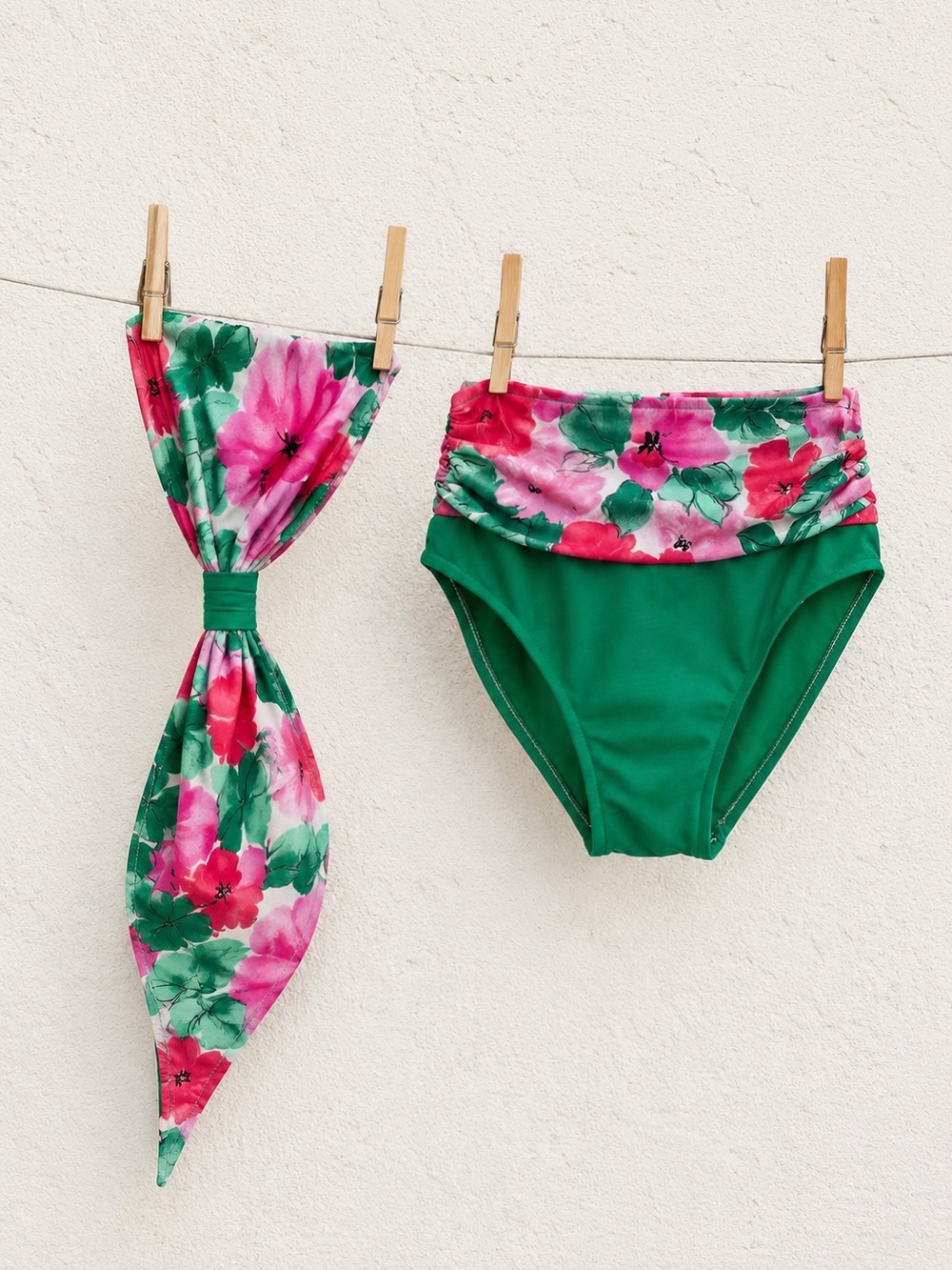 Vintage 90s Floral Bikini Set